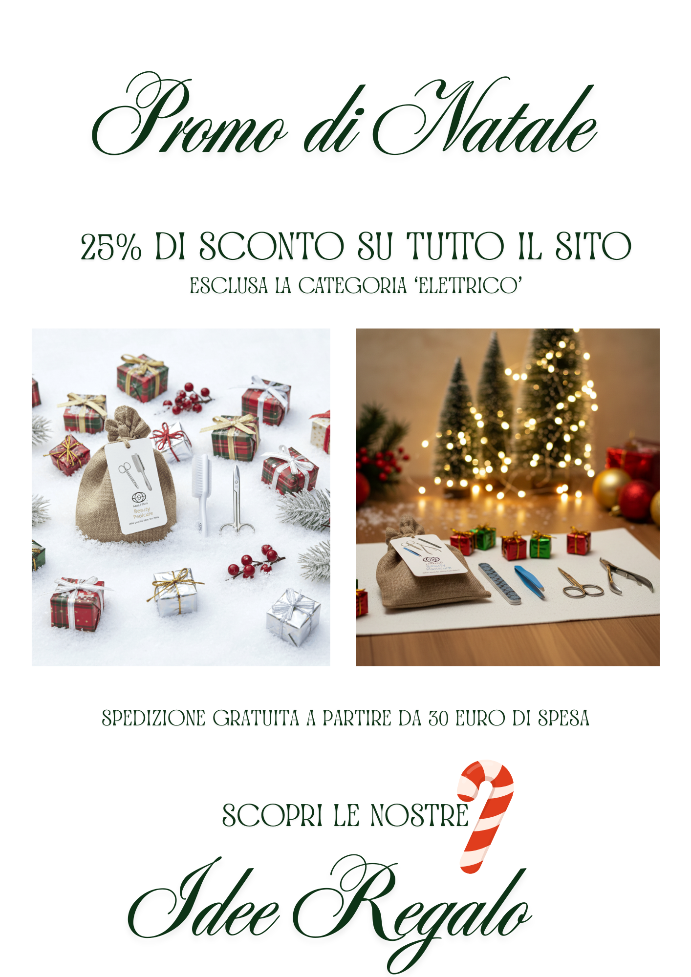 Sconti di Natale, promo, regali, idea regalo, forbici, bellezza, manicure, pedicure